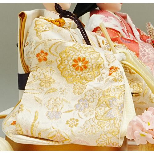 【雛人形】ケース親王飾り「八重桜蒔絵パノラマアクリル」（322721）