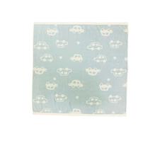 正方形湯上りタオル 総柄 車柄(ブルー×フリー) ベビーザらス限定