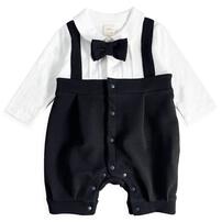 長袖フォーマルロンパス フォーマルニット 蝶ネクタイ付き(ブラック×80cm) ベビーザらス限定