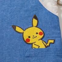  monpoke モンポケ 半袖ロンパース サロペット型 ブルー&times;80cm 