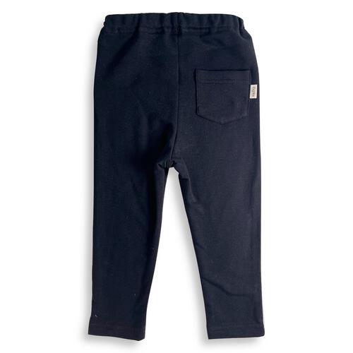 COJIKA 10分丈デイリーパンツ 無地 ミニ裏毛 ブラック×90cm ベビーザらス限定