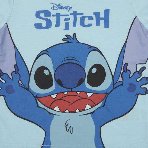 Disney ディズニー スティッチ 長袖Tシャツ 天竺 ライトブルー&times;80cm ベビーザらス限定