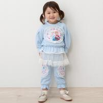 【Sophitica × tsumashi1118さん】Disney アナと雪の女王 裏毛トレーナー ブルー×100cm ベビーザらス限定