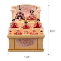 【雛人形】三段収納五人飾り「宮さくらパールホワイト」  (606824)ひな人形 ひな祭り おしゃれ トイザらス・ベビーザらス限定【メーカー直送】