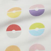 monpoke モンポケ トレーナー 総柄 はみだしアップリケ ピカチュウ ホワイト&times;80cm