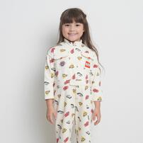 【TOMICA kie_158さんプロデュース】TOMICA トミカ つなぎ オーバーオール ホワイト×100cm