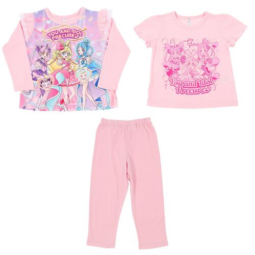 キミとアイドルプリキュア 光る2トップスパジャマ(ピンク×110cm)