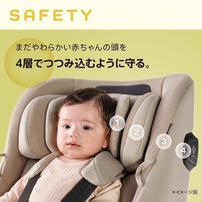 Aprica アップリカ クルリラ フィット (ベージュ 限定カラー) チャイルドシート ISOFIX固定 R129適合 回転型 回しやすいサイドターンレバー ひろびろシート 新生児～4歳頃まで ベビーザらス限定