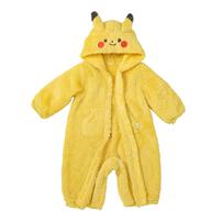 monpoke モンポケ 長袖ロンパース ピカチュウなりきり イエロー×80cm