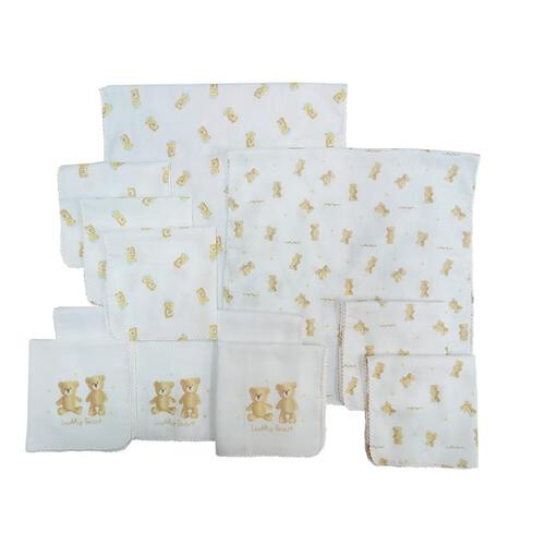 入浴ガーゼセット 10枚組 くま×はちみつ ベビーザらス限定