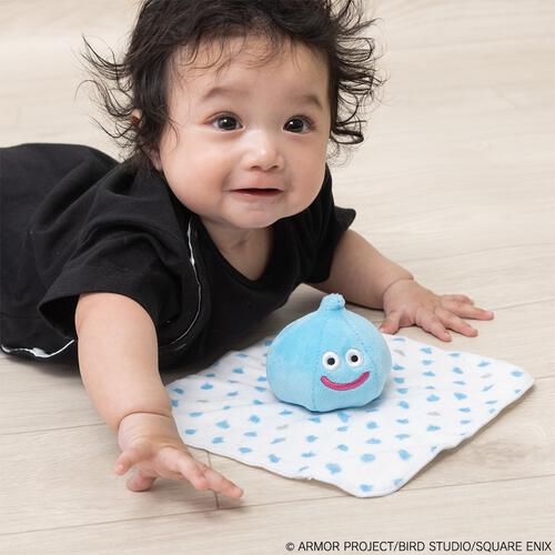 ドラクエベビー＆キッズ にぎにぎベビータオル スライム ブルー&times;フリー