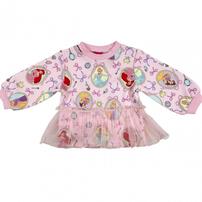 【Sophitica × tsumashi1118さん】Disney プリンセス 裏毛トレーナー 総柄 ピンク×110cm ベビーザらス限定