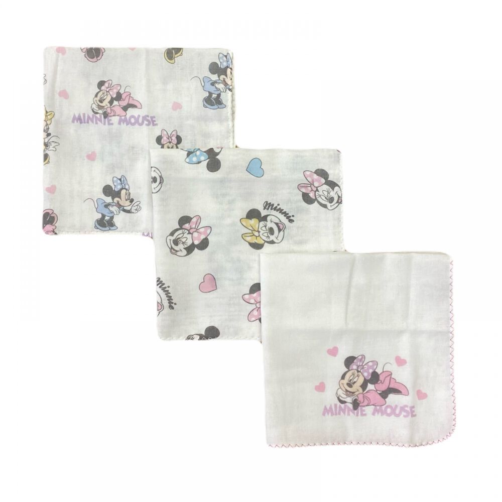 Disney ディズニー ミニーガーゼハンカチ3枚組 ベビーザらス限定