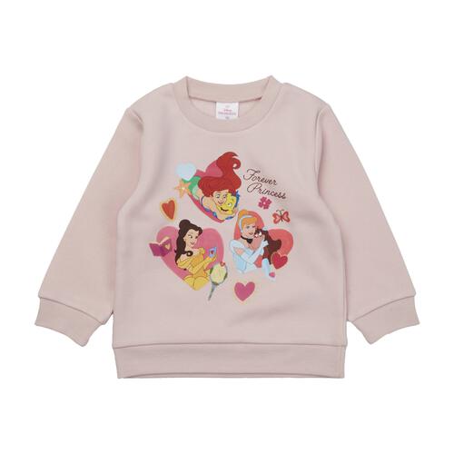 Disney ディズニー プリンセス 長袖デイリートレーナー 起毛 ピンク×95cm ベビーザらス限定
