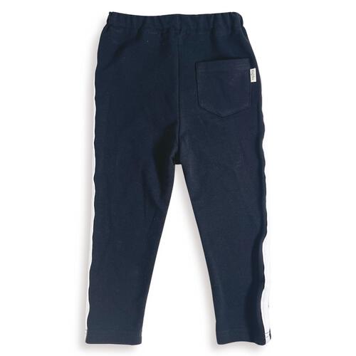 COJIKA 10分丈デイリーパンツ ライン入り ミニ裏毛 ブラック&times;90cm ベビーザらス限定