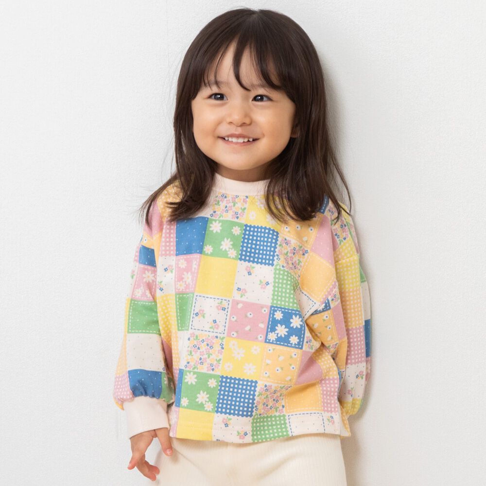 COJIKA ストレッチデイリートレーナー ミニ裏毛 パッチワーク