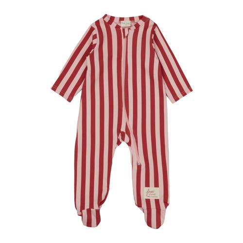 【FirstCloset×mioさん】 長袖ファスナーオール 足付き 裏毛 レッド×70cm ベビーザらス限定