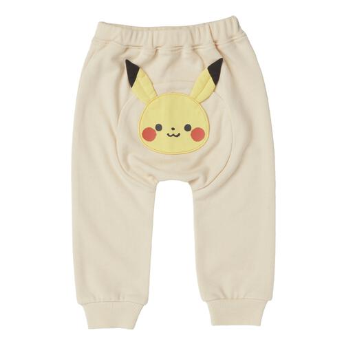 monpoke モンポケ モンキーパンツ 裏毛 ピカチュウ ナチュラル&times;110cm