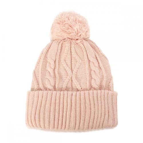 ケーブルニット帽 ミディアムピンク×50-52cm ベビーザらス限定