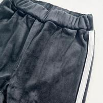 ベビーザらス限定　COJIKA 10分丈デイリーパンツラインイリ ストレッチベロア(ブラック×90ｃｍ)