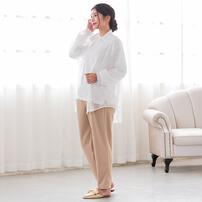 らくちんタックパンツ ベージュ M-L