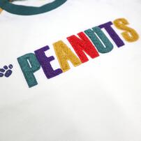 SNOOPY スヌーピー 長袖Tシャツ ラグラン 袖配色 ナチュラル×80cm