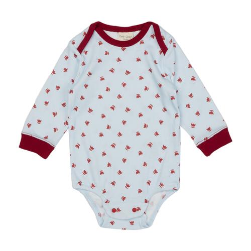 【FirstCloset×mioさん】 長袖ボディスーツ レギンス付き スムス サックス×70-80cm ベビーザらス限定