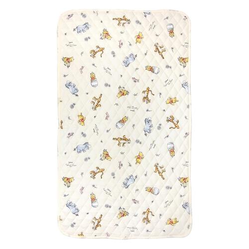 敷きパッド ディズニー プーさん アイボリー レギュラーサイズ　70×120cm 手洗い可能