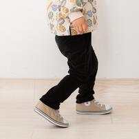 COJIKA 10分丈デイリーパンツ 無地 ニットコール ブラック&times;80cm ベビーザらス限定