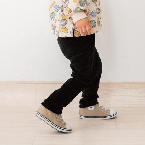 COJIKA 10分丈デイリーパンツ 無地 ニットコール ブラック&times;80cm ベビーザらス限定