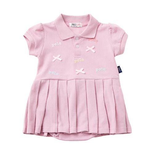 POLO BCS 半袖ロンパース ワンピース風 ピンク&times;70cm ベビーザらス限定