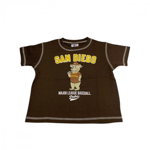 MLB クマ柄プリントＴシャツ パドレス ブラウン&times;110cm