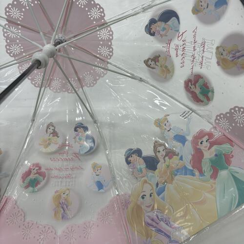 Disney ディズニープリンセス ビニール傘 キッズ傘 子ども傘 50cm