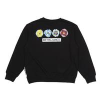 BEYBLADE X 長袖トレーナー 前後シールプリント ベイブレード エックス ブラック&times;140cm ベビーザらス限定