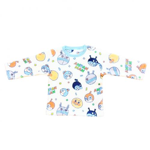 ANPANMAN アンパンマン あったかフリースパジャマ 総柄 サックス×95cm