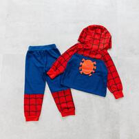 MARVEL スパイダーマン コスチューム 上下スーツ レッド×130cm