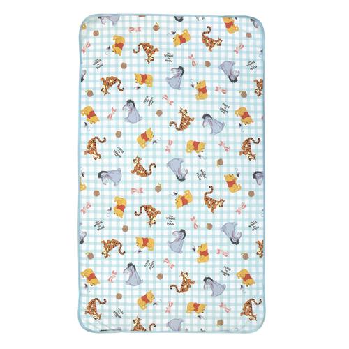 防水シーツ プーさん サックス レギュラーサイズ 70x120cm｜入園準備 入園グッズ 入園入学祝い 通園