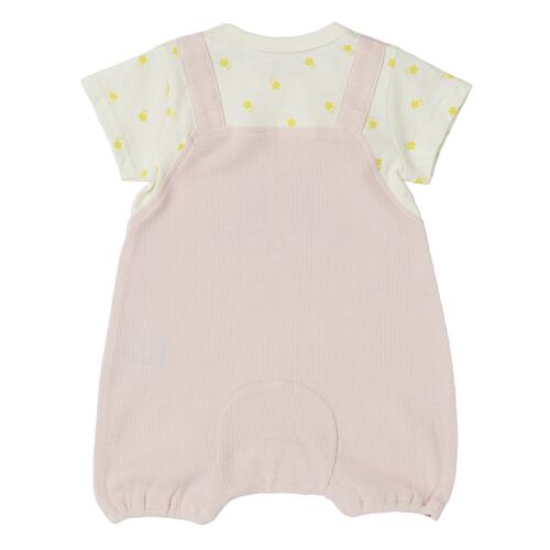星のカービィ 半袖ロンパース サロペット風 顔ドッカン ピンク&times;80cm ベビーザらス限定