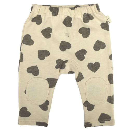 モンキーパンツ インレイ ハート イエロー&times;90cm 赤ちゃん 出産準備 出産祝い ベビー服 子供服