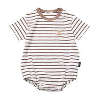POLO BCS ボーダー半袖ボディスーツ ブラウン&times;80cm ベビーザらス限定