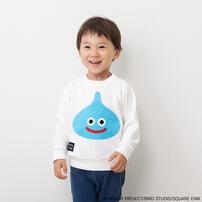 ドラクエベビー＆キッズ サガラ刺繍スウェットシャツ スライム(ホワイト×約90cm)