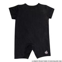 ドラクエベビー＆キッズ 刺繍半袖ロンパース メタルスライム ブラック&times;80cm