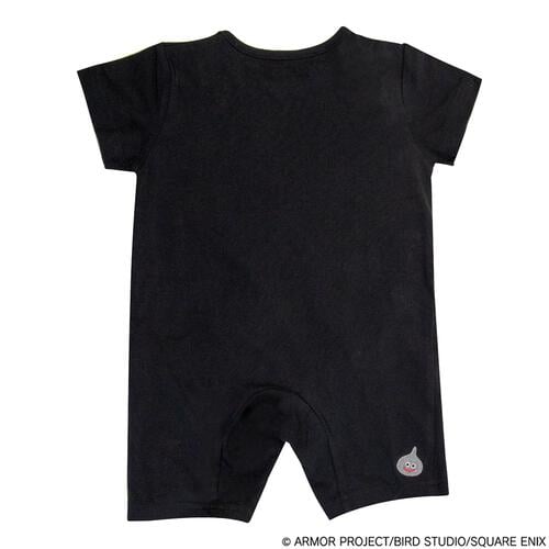 ドラクエベビー＆キッズ 刺繍半袖ロンパース メタルスライム ブラック&times;80cm