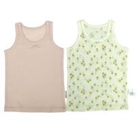 2枚組袖なしシャツ肌着 防汚 ひまわり ピンク&times;90cm ベビーザらス限定