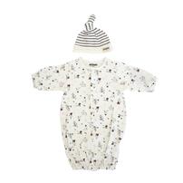 MOOMIN 新生児2WAYドレス 帽子付き 総柄 ムーミンファミリー（ホワイト×50-70cm） ベビーザらス限定