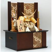 【五月人形】兜収納飾り「伊達政宗麻の葉柄木目調」（536691）トイザらス・ベビーザらス限定【メーカー直送】