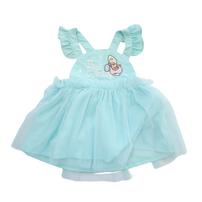 ディズニー サロペットスカート ミニ裏毛×チュール ヤングオイスター (グリーン×70-80cm)