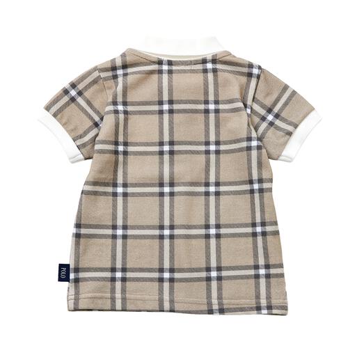 POLO BCS 配色半袖ポロシャツ ベージュ&times;80cm ベビーザらス限定