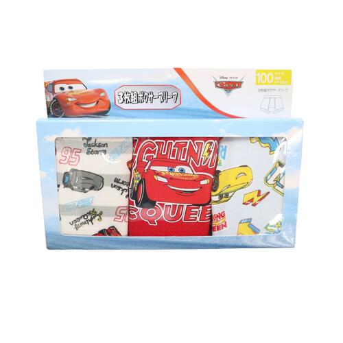 Disney ディズニー カーズ  3枚組ボクサーパンツ(レッド×110cm)