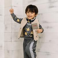 monpoke モンポケ ベスト ボア ピカチュウ ベージュ×90cm